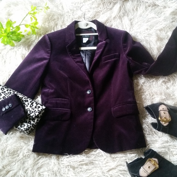 J. Crew Jackets & Blazers - J Crew Purple Velvet Blazer